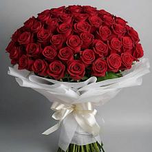 Букет 101 Красная роза Блэк Мэджик в Моргауши