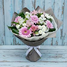 Букет цветов из:  Герберы, Альстромерии и Хризантемы #REPLACE_PRED# Моргауши