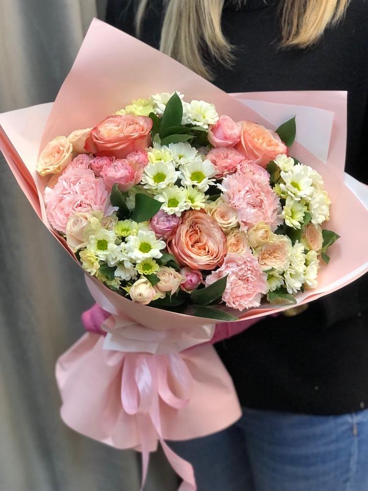 Букет цветов из: Гвоздики, Розы и Хризантемы в Моргауши