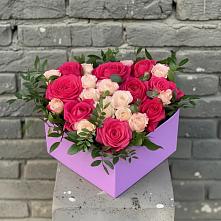Цветочная композиция из Розы в коробке в Моргауши