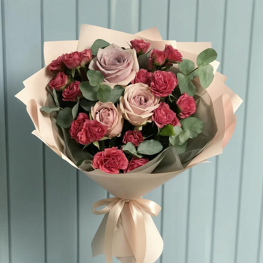 Букет цветов из: Гвоздики и Розы в Моргауши