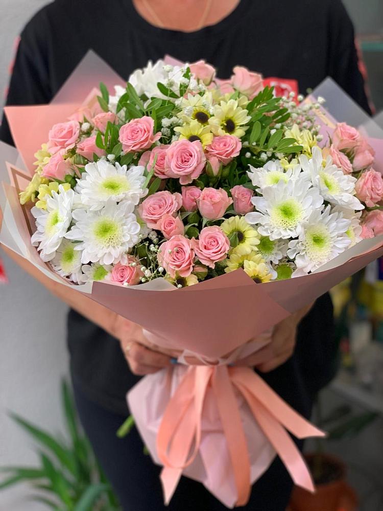 Букет цветов из: Розы и Хризантемы в Моргауши