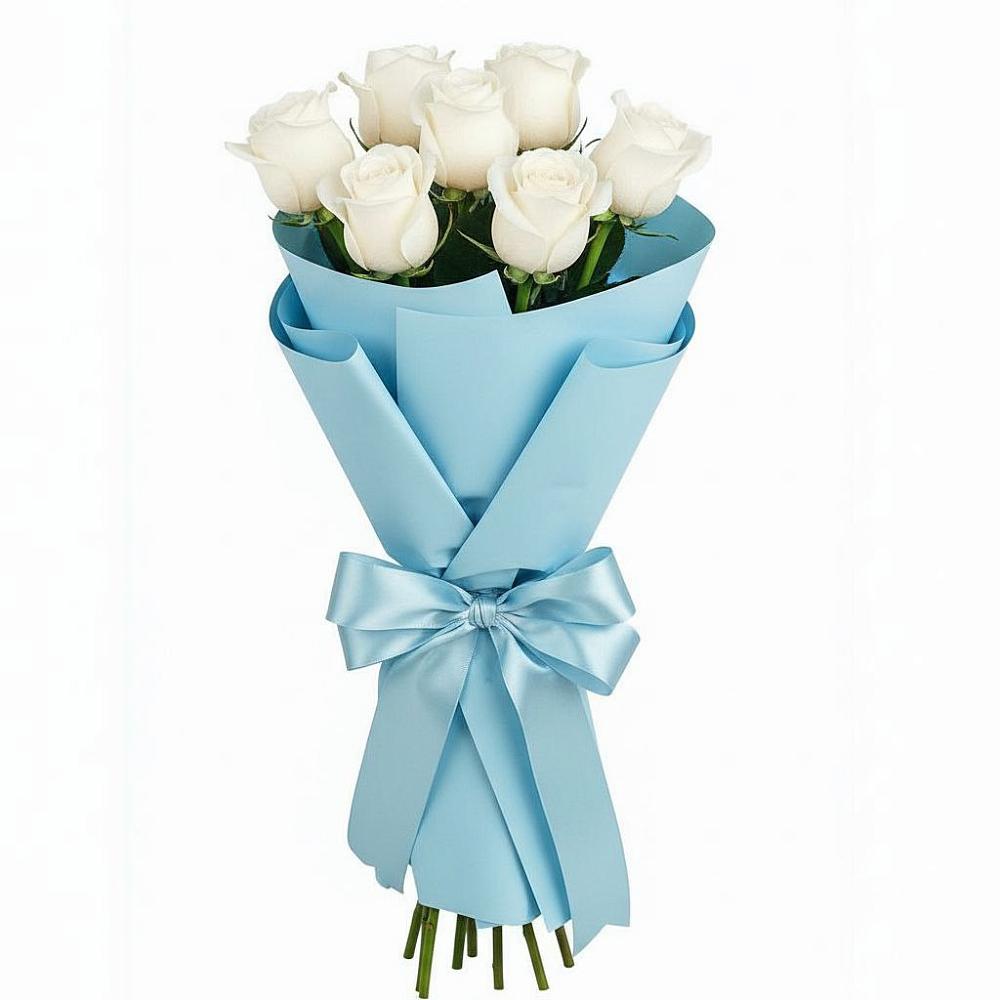 Букет 7 белых роз Проуд в Моргауши