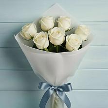 Букет 7 Белых роз Эдлесс Лав в Моргауши