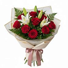 Букет цветов из:  Лилии и Розы в Моргауши