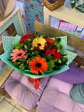 Букет цветов из:  Герберы, Хризантемы и Альстромерии #REPLACE_PRED# Моргауши