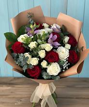 Букет цветов из:  Розы и Альстромерии #REPLACE_PRED# Моргауши