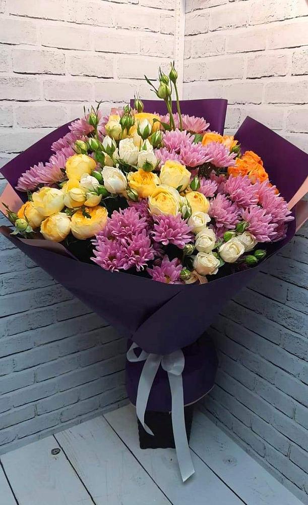 Букет цветов из: Хризантемы и Розы в Моргауши