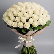 Букет 101 беля роза Белоснежка в Моргауши