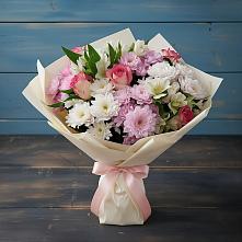 Букет цветов из:  Хризантемы, Альстромерии и Розы в Моргауши