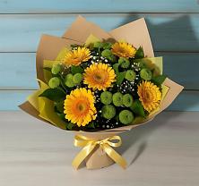 Букет цветов из:  Герберы и Хризантемы в Моргауши
