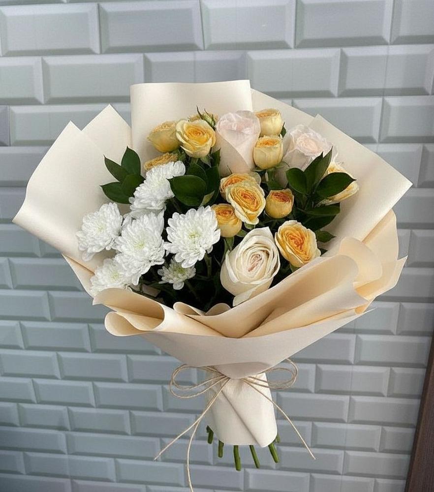 Букет цветов из: Розы и Хризантемы в Моргауши