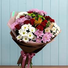 Букет цветов из:  Розы, Хризантемы и Альстромерии #REPLACE_PRED# Моргауши