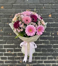 Букет цветов из:  Герберы и Хризантемы #REPLACE_PRED# Моргауши