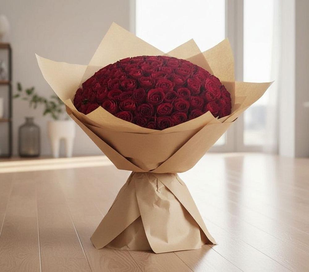 Букет 101 Красная роза в Моргауши