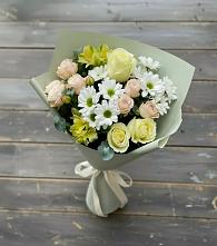 Букет цветов из:  Альстромерии, Розы и Хризантемы #REPLACE_PRED# Моргауши