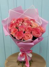 Букет 15 Розовых роз Равель в Моргауши