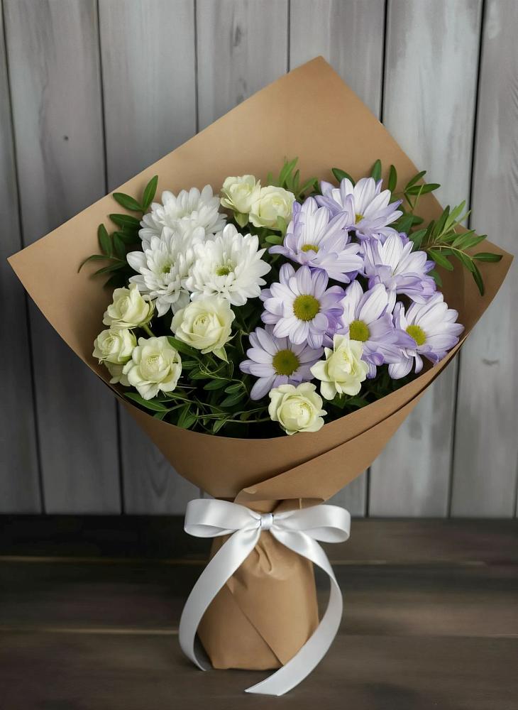 Букет цветов из: Хризантемы и Розы в Моргауши